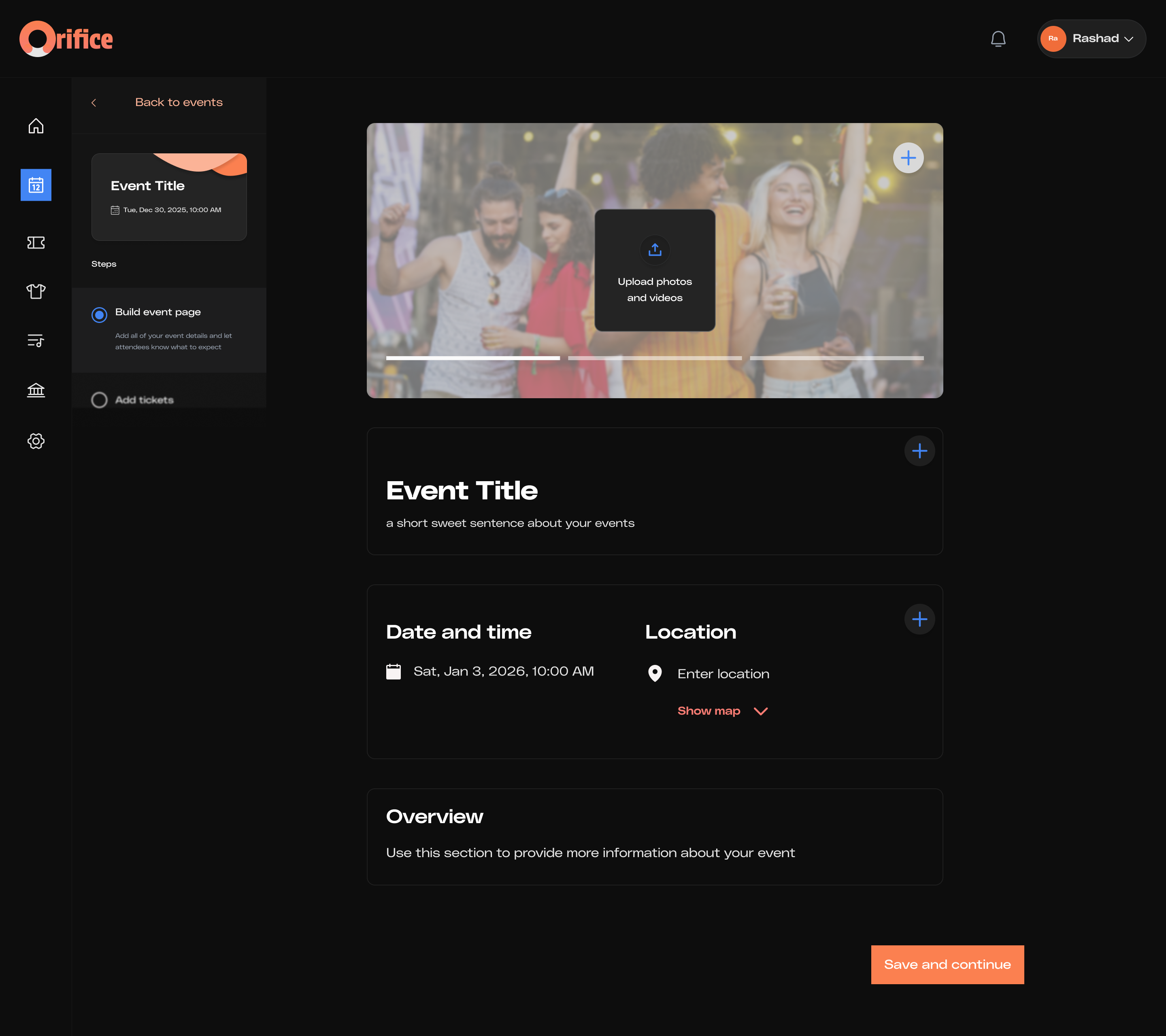 Create Event